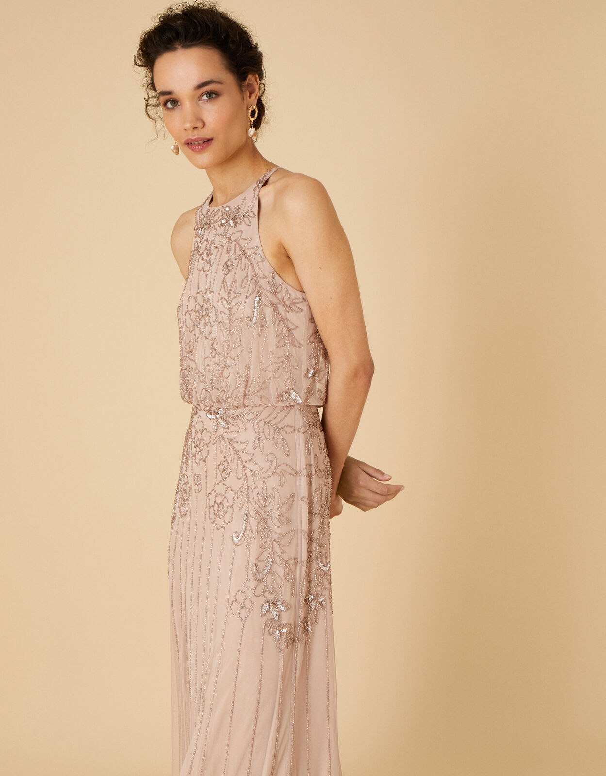 Embellished Maxi Dress in Recycled ...